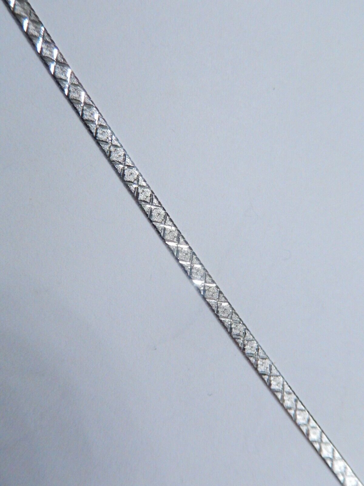 Milor Italy 925 Sterling Silver 2.6mm Wide Herringbone Diamond Cut 8" Bracelet