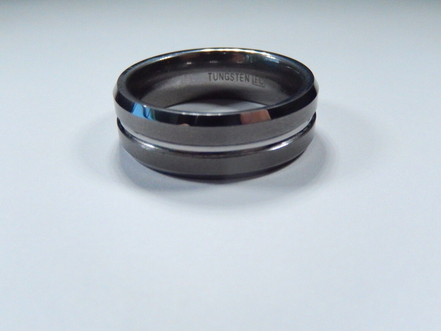 *NEW* 8mm TUNGSTEN CARBIDE Gray Brushed Finish COMFORT FIT WEDDING BAND  SZ 8