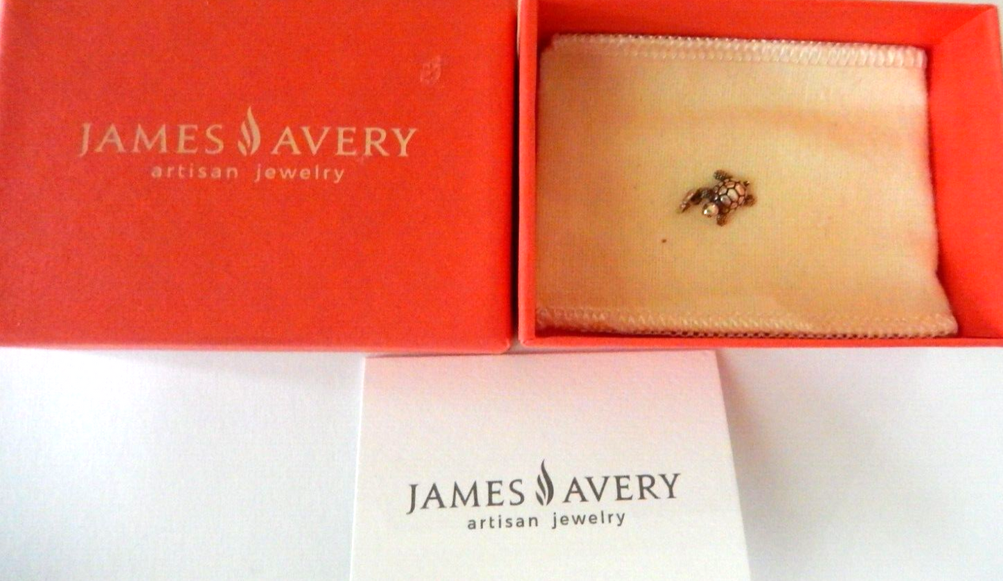 JAMES AVERY Sterling Silver 3D TURTLE  CHARM Or Pendant