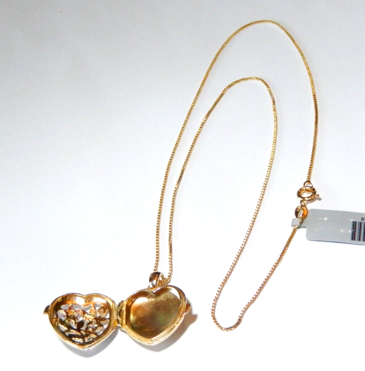 NEWRoss Simmons Gold Vermeil Diamond Sapphire Ruby Heart Locket w18 Chain
