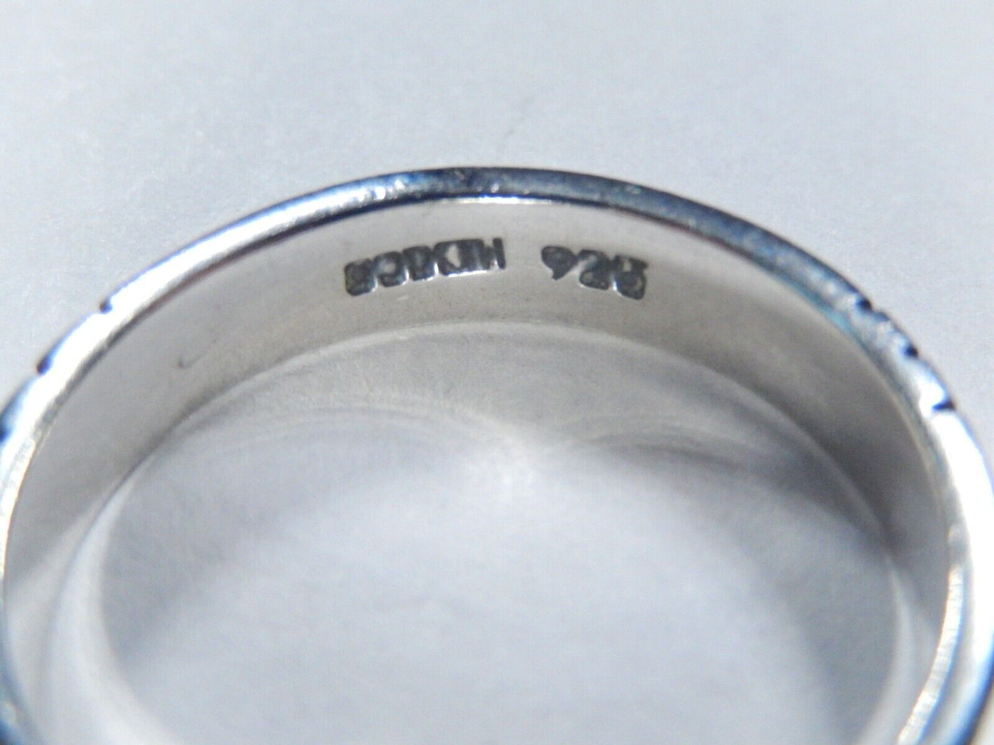 Vintage MEXICO STERLING SILVER 925 Ring 5 mm Wide Band Size 12.5