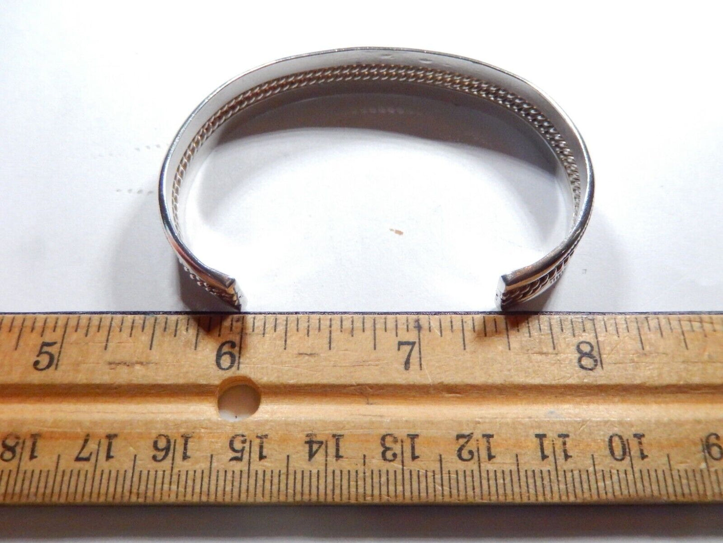 Native American Navajo Tahe Sterling Silver 11.0 mm Wide Cuff - 20.6 Grams