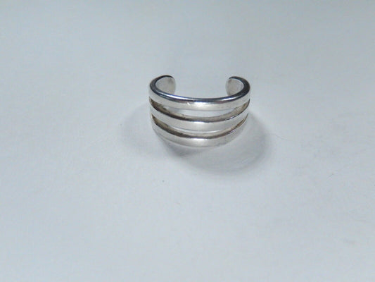 Sterling Silver Triple Band Toe Ring, Silver Ring, Silver Band, Boho Ring