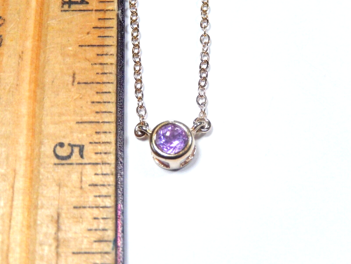 Ross Simons Gold Vermeil 50 CT Amethyst Pendant w18 Gold Vermeil Chain