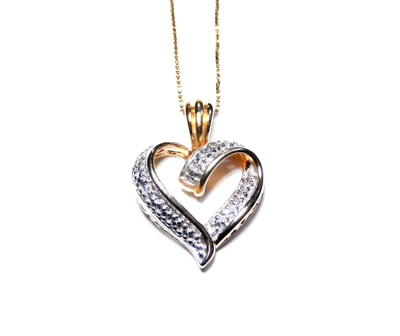 Gold Vermeil Ross Simons Diamond Heart Pendant With 18 Gold Vermeil Chain
