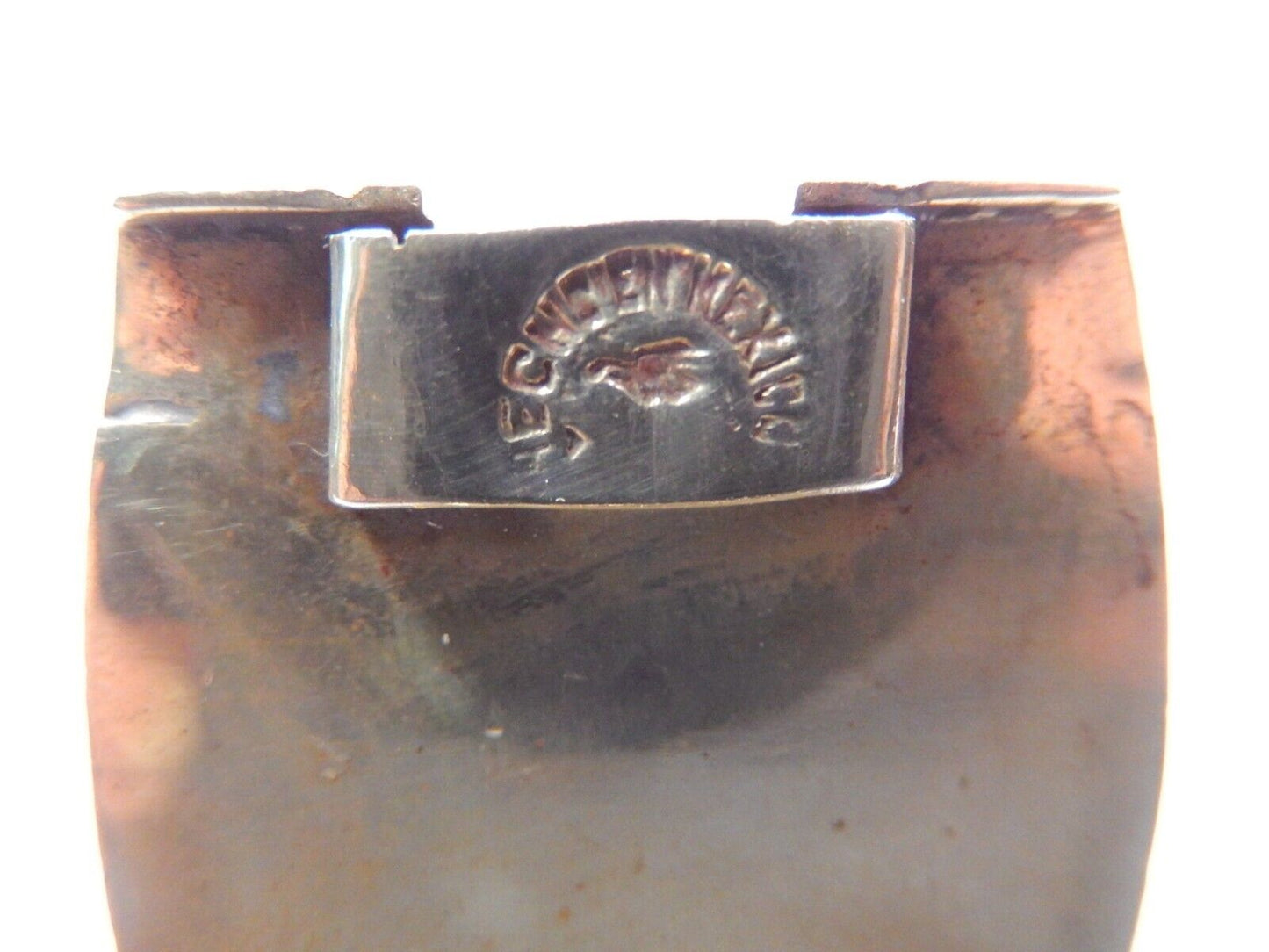 VINTAGE ONYX PANEL BRACELET HECHO EN MEXICO ABOUT 7 " LONG