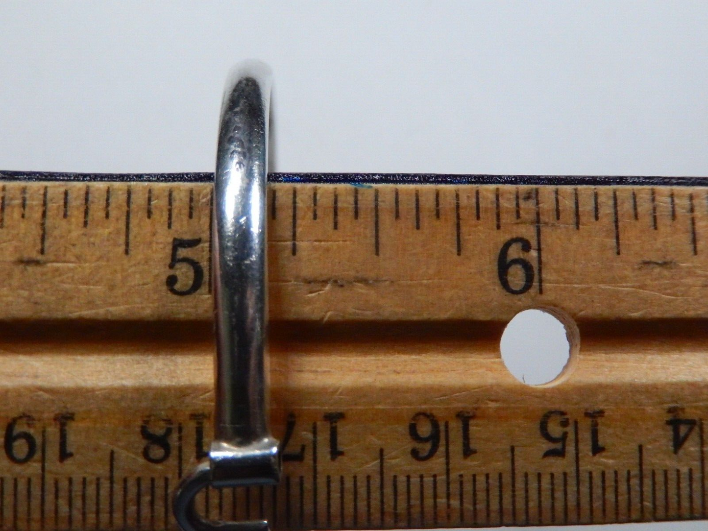 *VINTAGE*  Artist Signed Hook on Sterling Silver Bracelet 4.0mm Wide  13.7 grams
