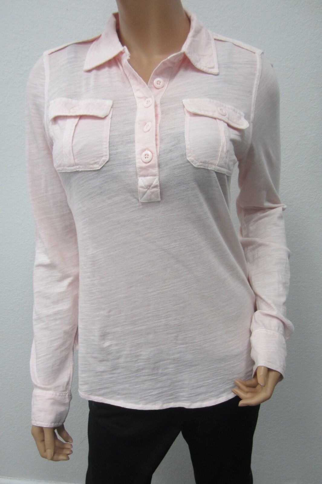 *MINT*  Lucky Brand Womens  Pink Button-Down Top Blouse Size Medium