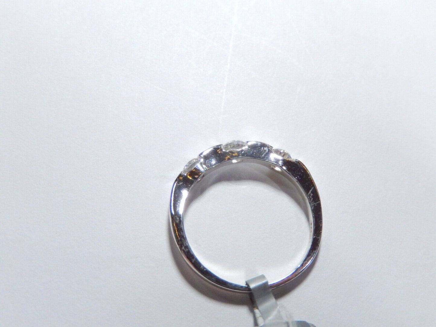 Sterling Silver .50CT TW Three-Stone CZ Band Ring Size 7
