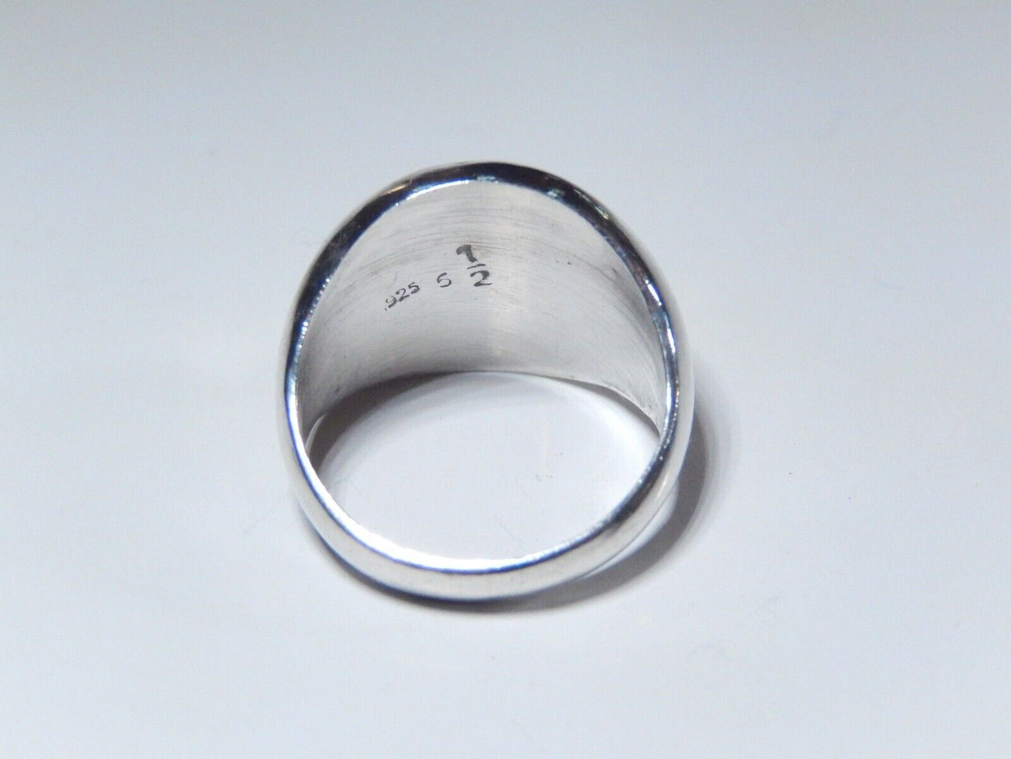 *VINTAGE*  Round Polished  Bubble Puffed Sterling Silver 925 Dome Ring Size 6.5