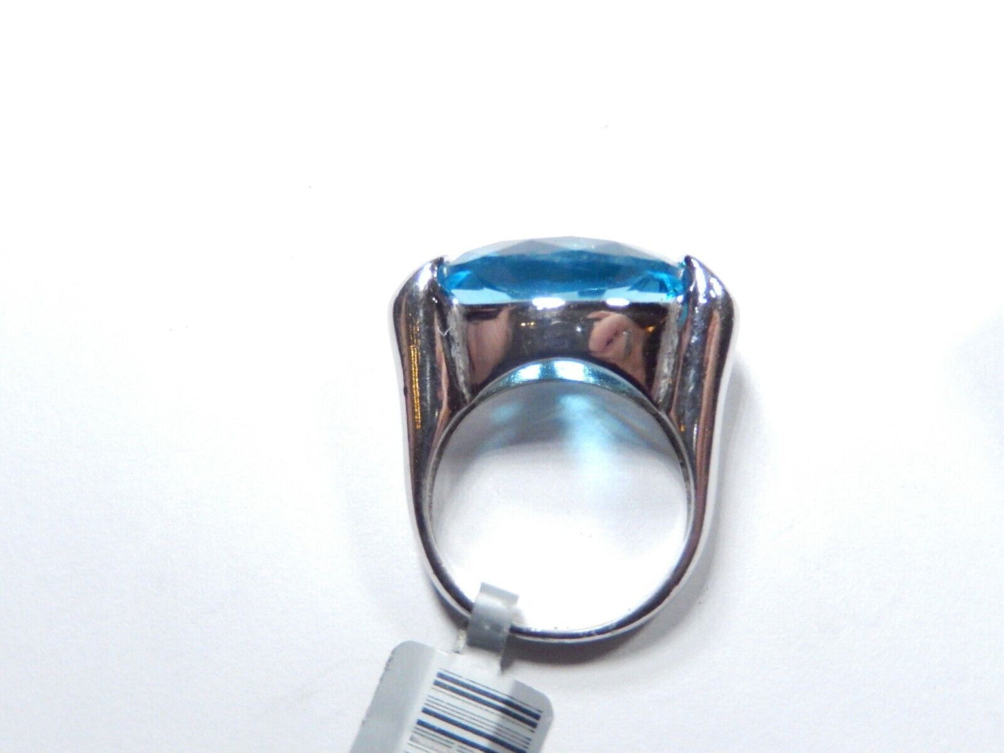 10.00 CT LONDON BLUE TOPAZ 925 STERLING SILVER MODERN STATEMENT RING UNISEX SZ 5