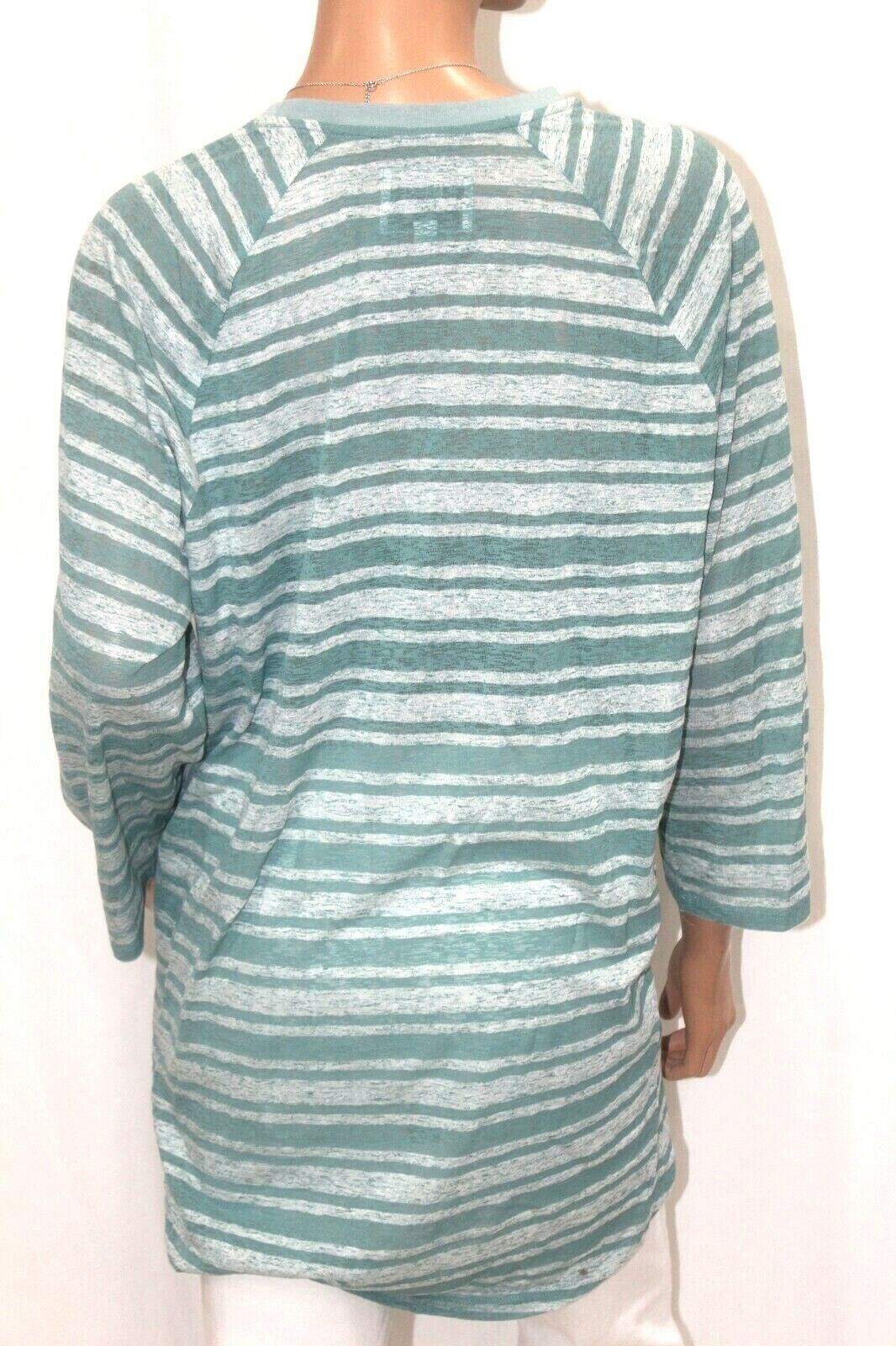 Guess  Los Angeles Mint Green Pullover Blouse Top L