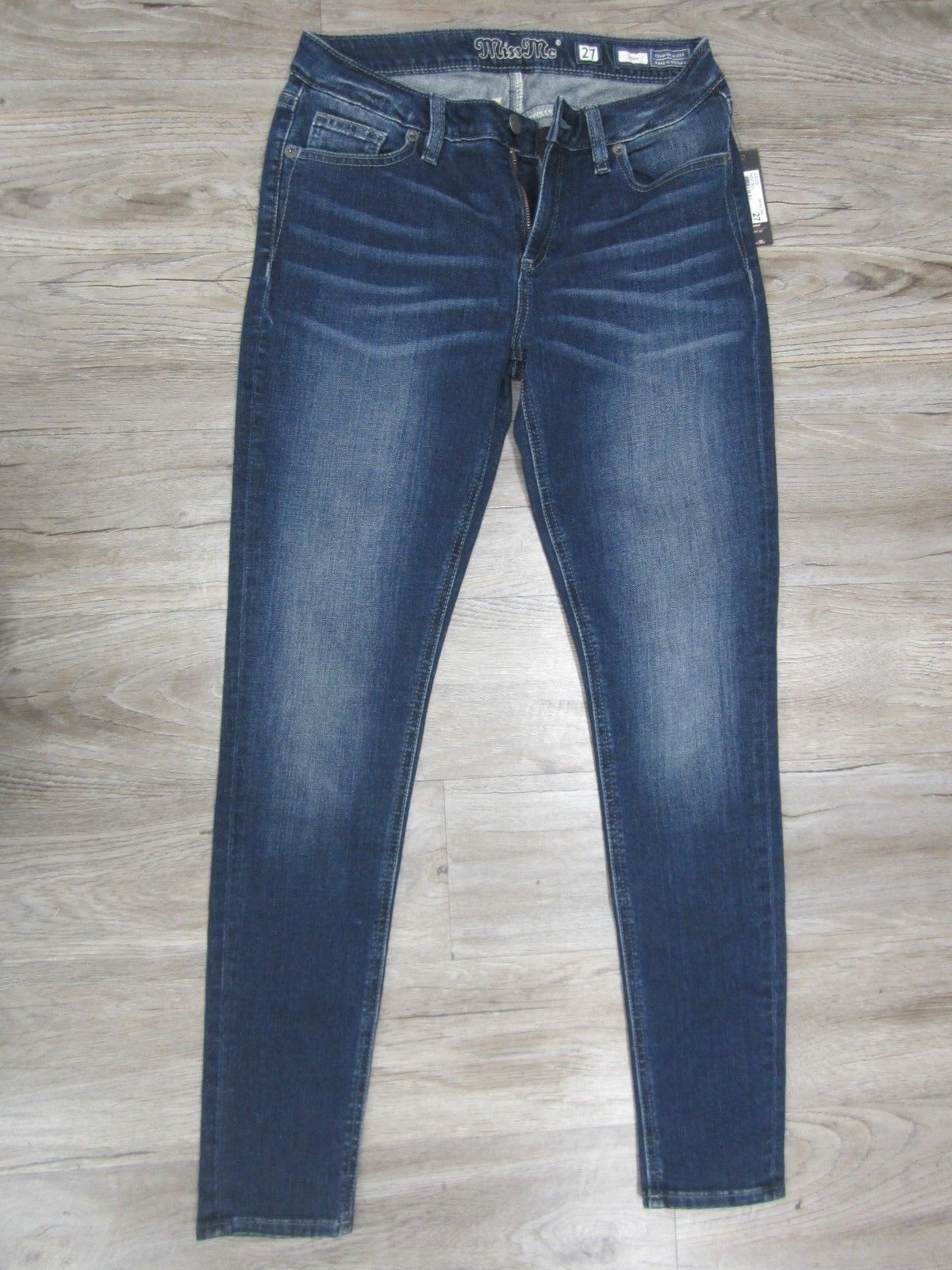 NWT MISS ME Embellished Pockets Skinny Stretch Jeans 27 x 30 Medium Blue M3033S