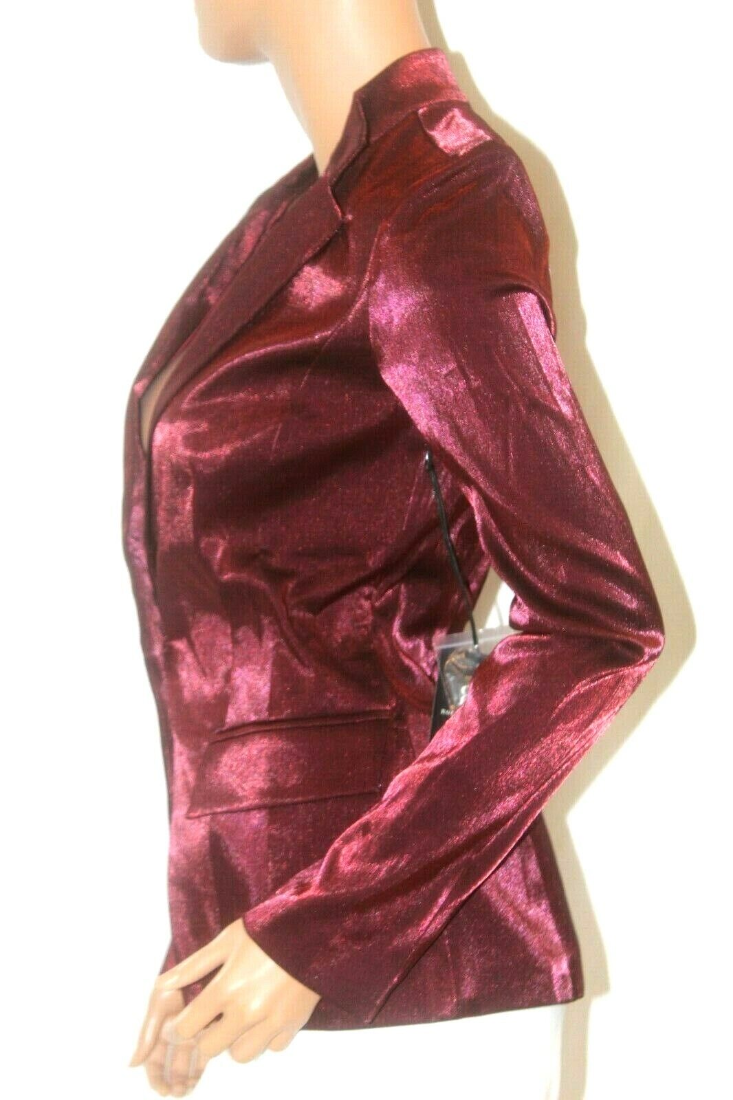 *NWT* $80. Rock & Republic Womens Light Weight Metalic Shiny Blazer Jacket Sz 2