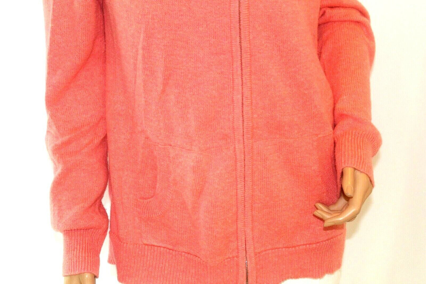 OLD NAVY Hooded Women's Cotton Blend Thick Warm Zip Front Long Sleeve Sweater LG