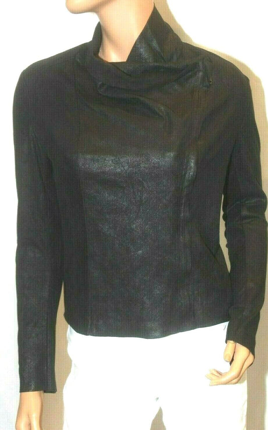 *NWT* Forever 21 Women's Faux Suede Black Jacket Zipper Long Sleeves Size M