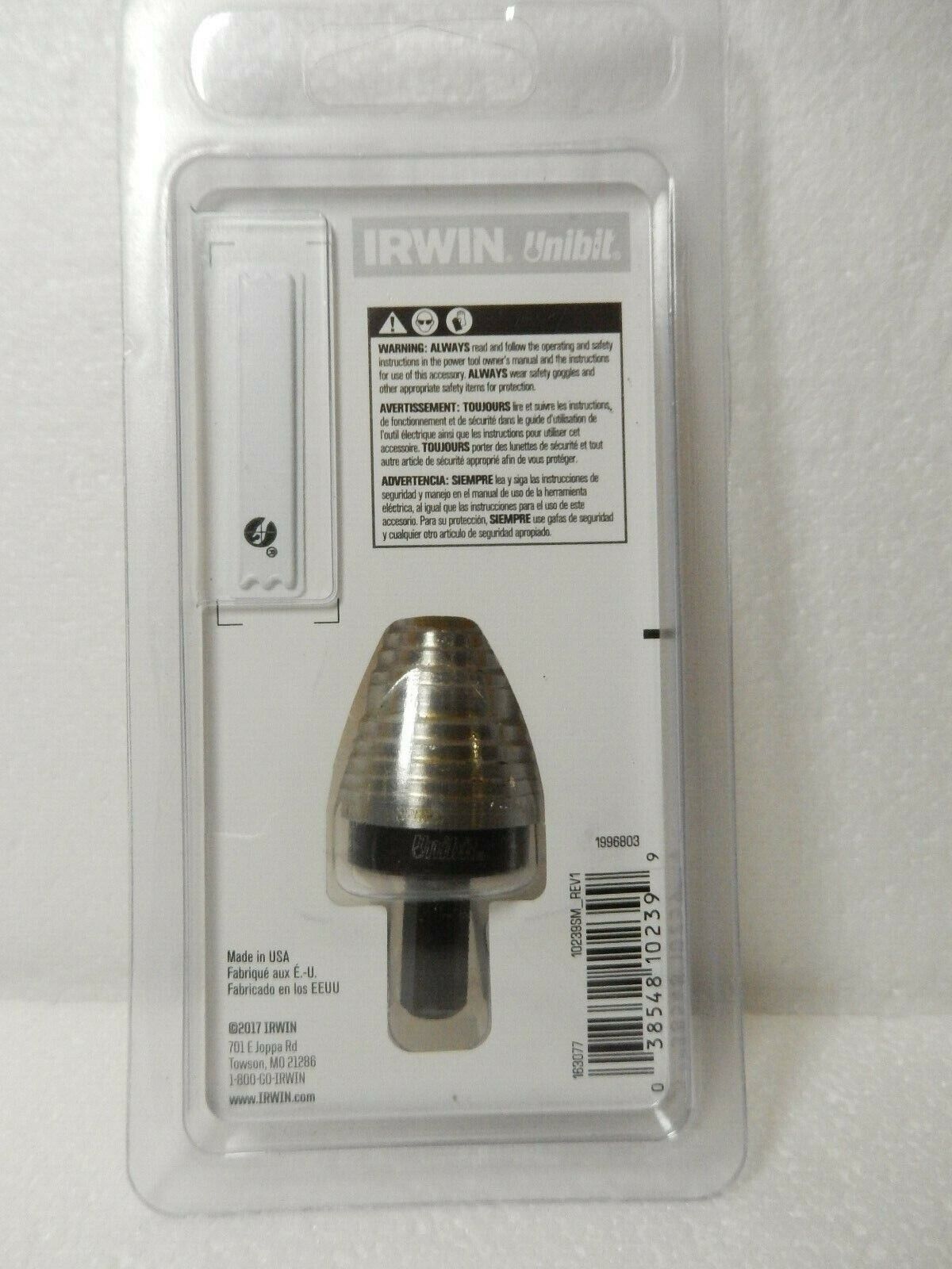 NEW IN PACKAGE  Unibit-9   7/8" and 1-1/8"step Drill  - 1 Each