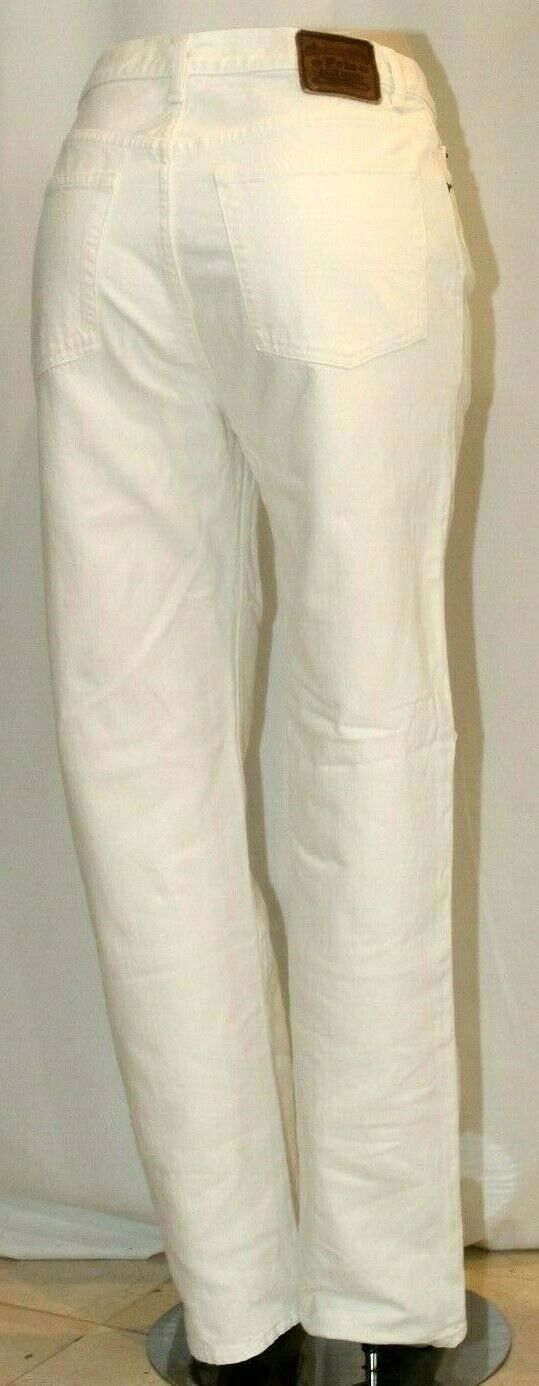 *NEW*  Ralph Lauren Polo White Dungarees 5 Pocket Jeans Size W32 x L32