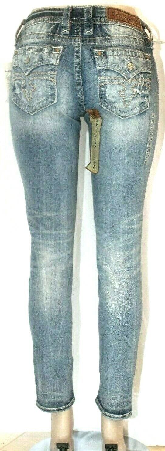 *NWT* $149. Rock Revival Alivia  Skinny Women's Jeans Size W27 x L29