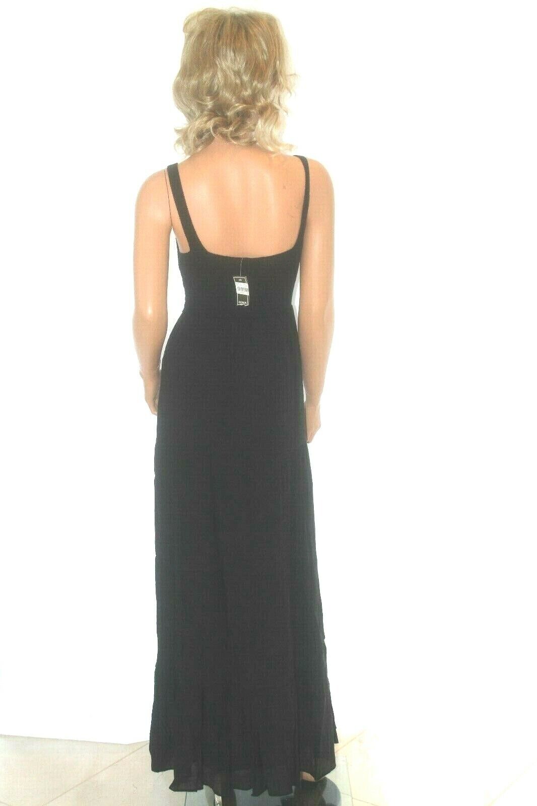 *NWT*  Black Crinkle Crepe Tank Maxi Dress  Women’s Small