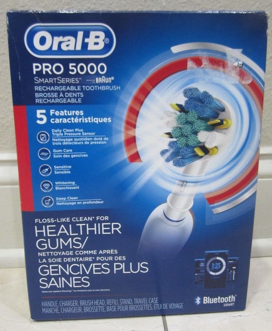 NIBOral-B Pro 5000 SmartSeries Power Rechargeable Electric Toothbrush Bluetooth