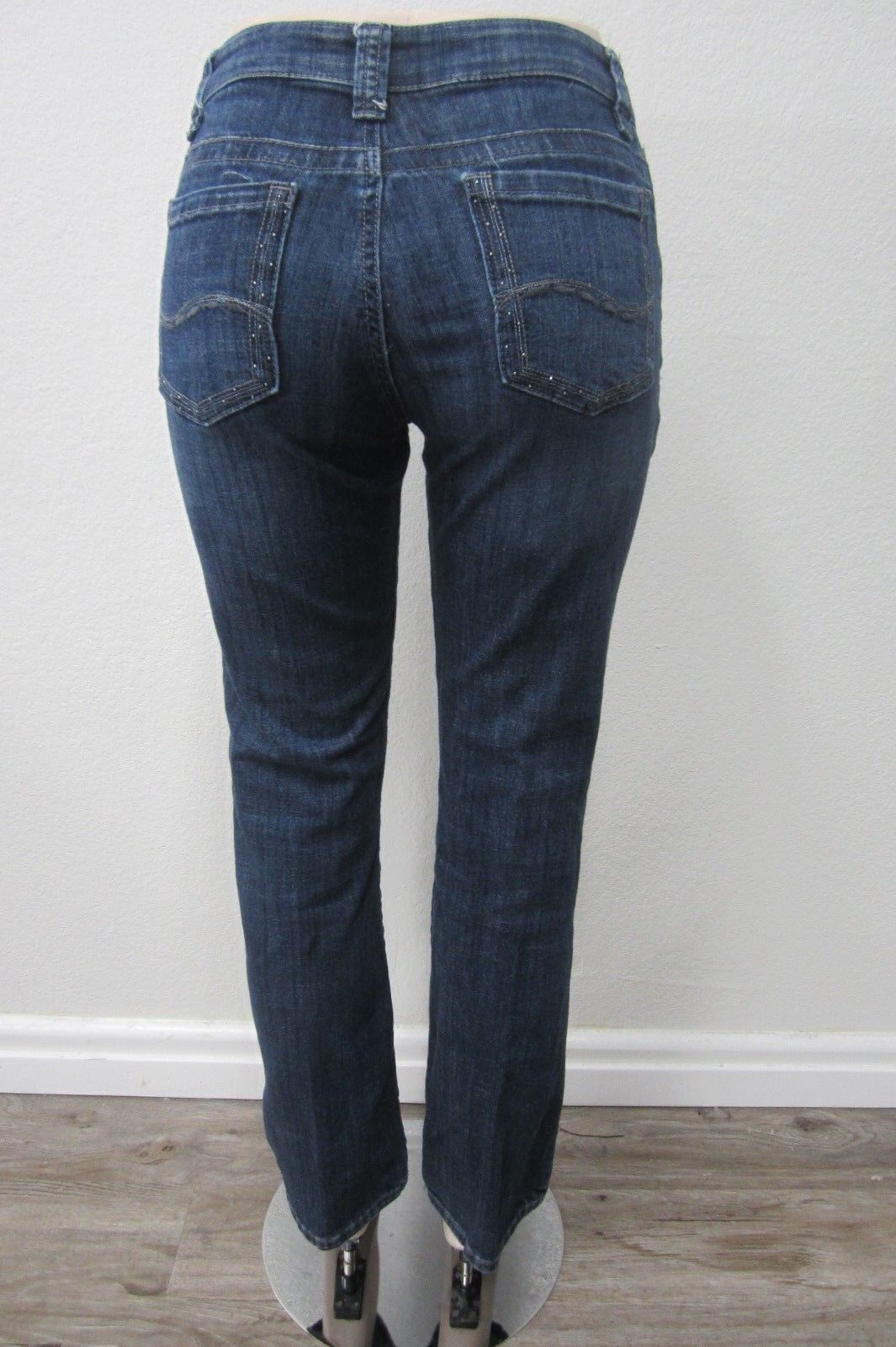 Lee Slender Secret Jeans  Stretch Button Studs Pocket Lower on Waist Sz 6M x 31L