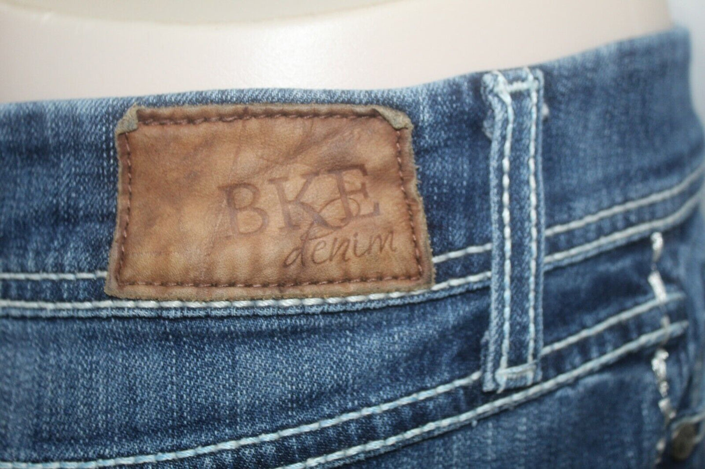 BKE Women's 28R Harper Medium Wash Mid Rise Skinny Denim Blue Jeans