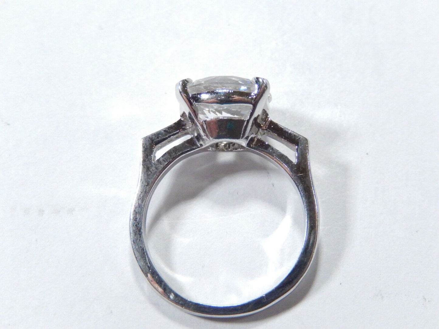 *VINTAGE* 5.00CT Round Engagement Ring Sterling Silver Brilliant Cut CZ Sz7.75