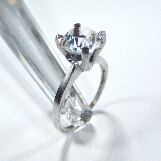 4Ct White Solitaire CZ Engagement Wedding Ring Solid 925 Sterling Silver Sz 8