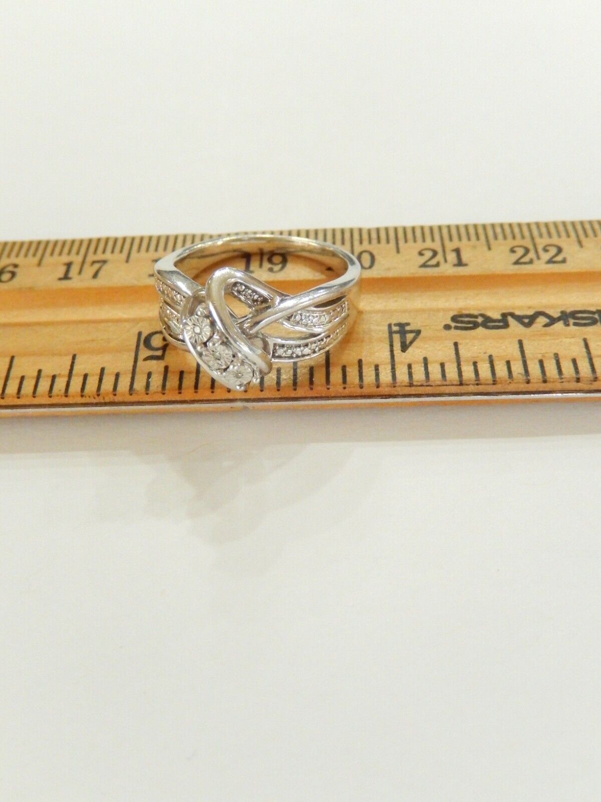 925 Sterling Silver Luxury Diamond Engagement Wedding Ring SZ 7