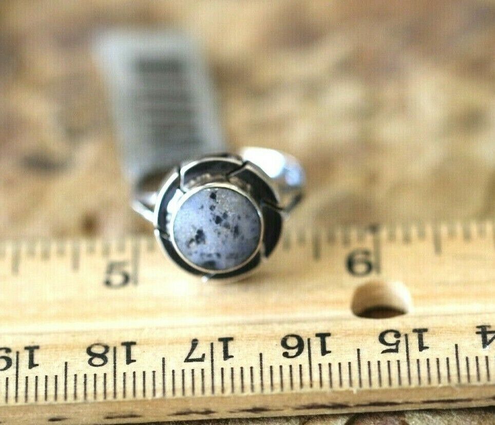 *VINTAGE*  Mexico 925 Sterling Silver Turquoise Ring Size 6.5