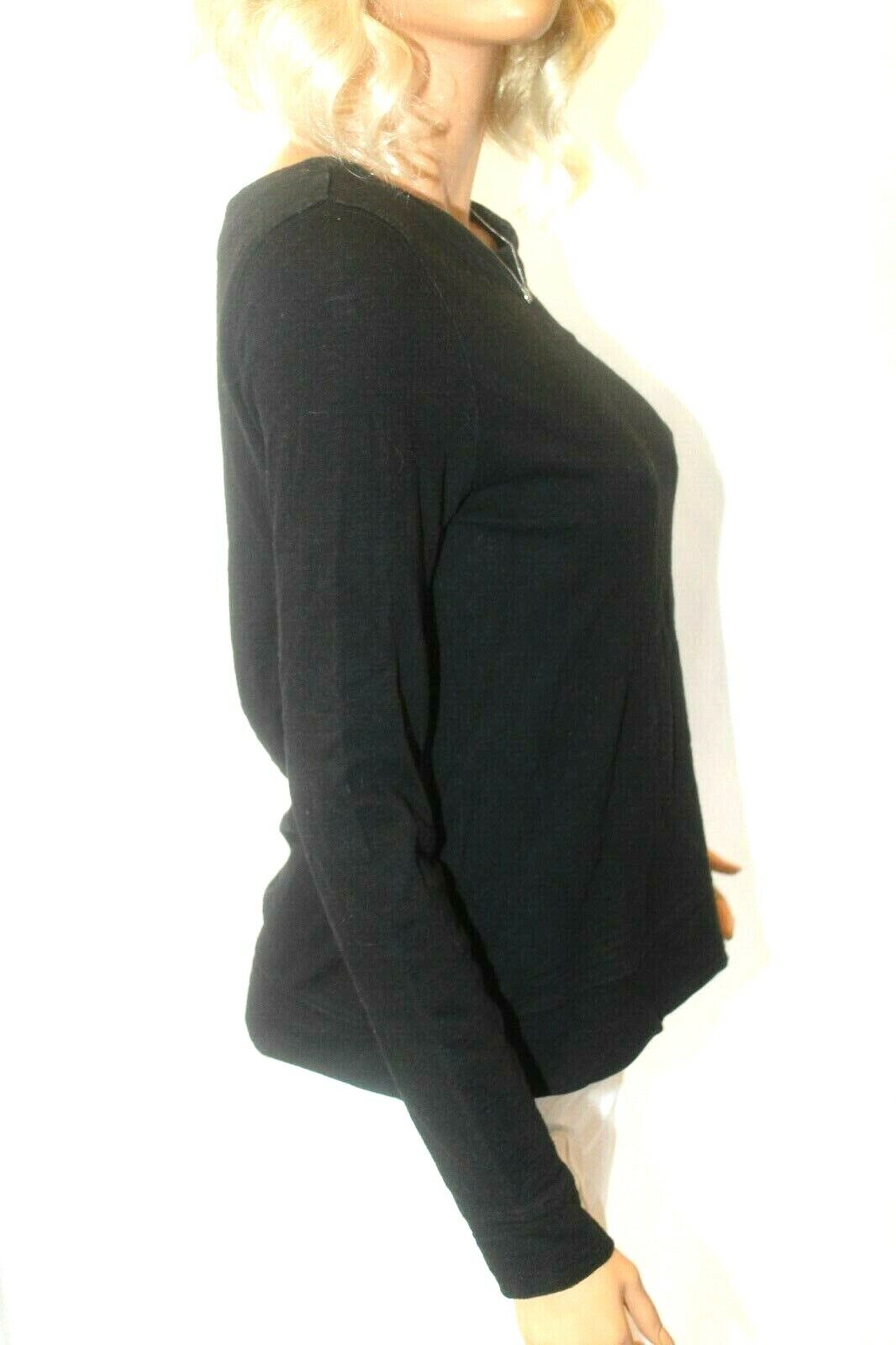 Forever 21 Essentials Black  Back Zip Sweatshirt Women's Medium EUC