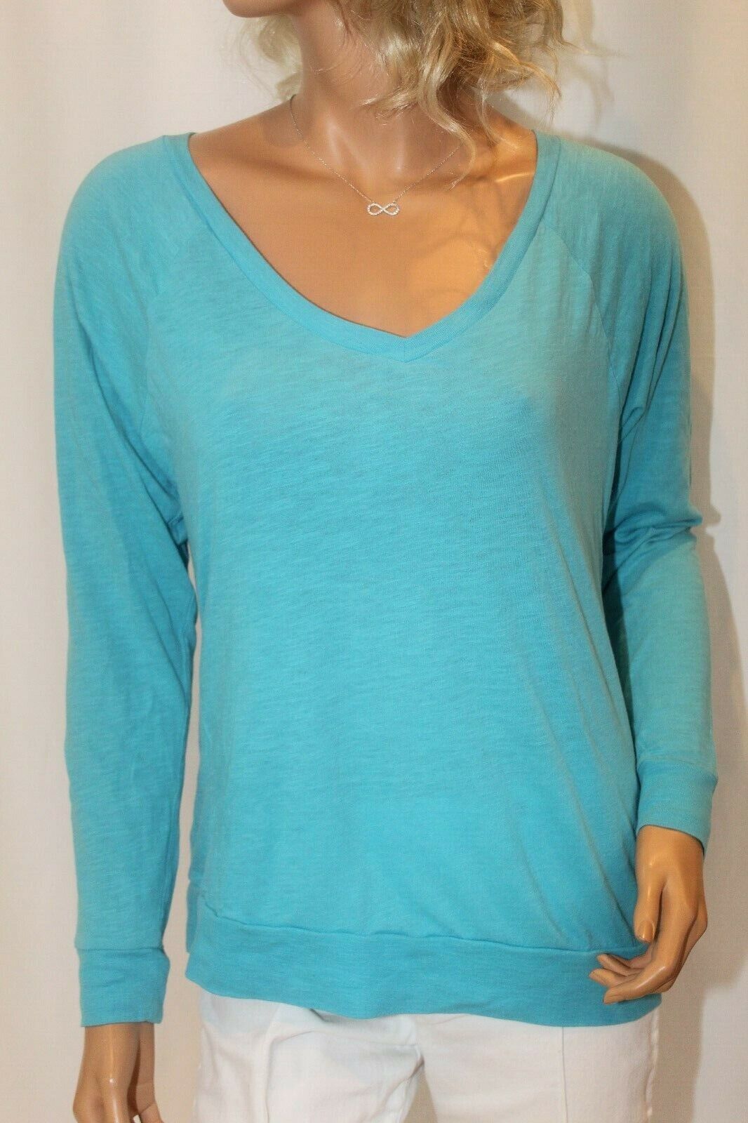 *NWOT* Victoria Secret Pink Large Long Sleeve Teal Shirt Size S