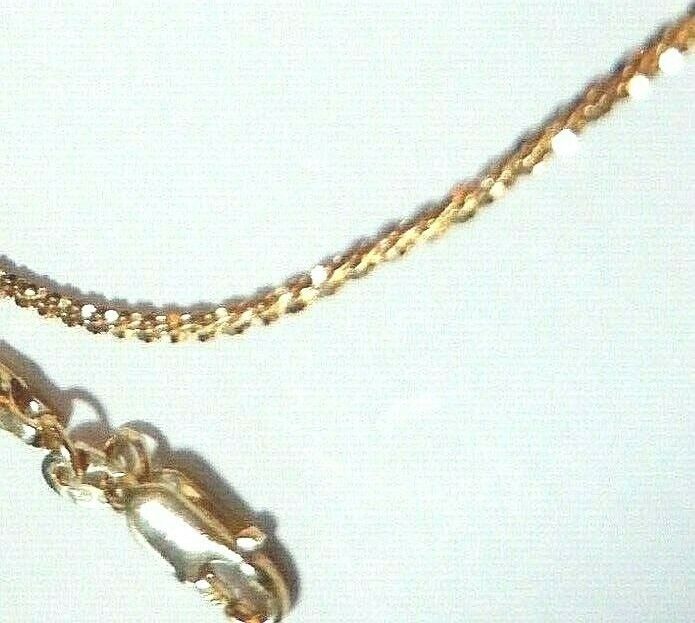 *NEW*  1.5mm 10K Yellow Gold Adjustable Sparkle Twisted Chain 17" Up To 19"