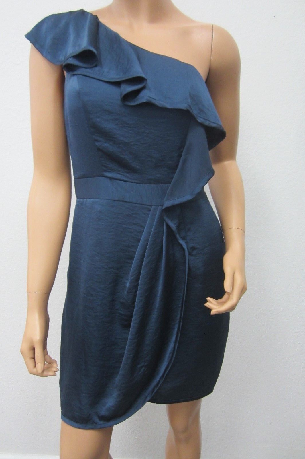 *VERY NICE*   BCBGeneration Womens Blue One Shoulder Dress Size 4