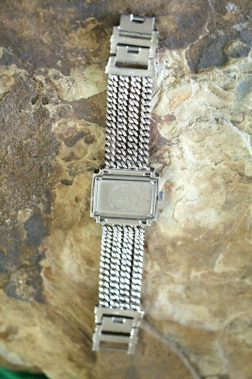 Ecclissi Sterling Silver Wrist Watch  Sterling Silver Multi Chain Band