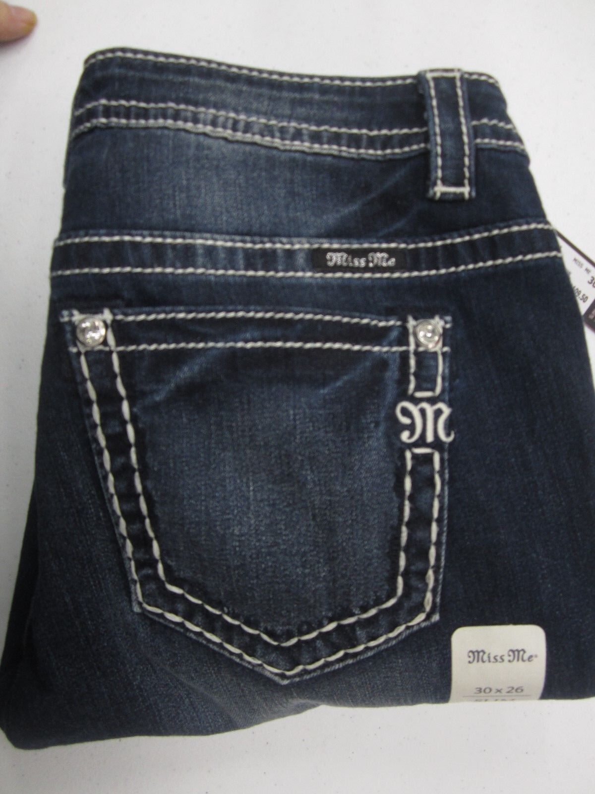 NWT MISS ME Womens JG7759A Slim Boyfriend Ankle Capri Denim Jeans 30 X 26