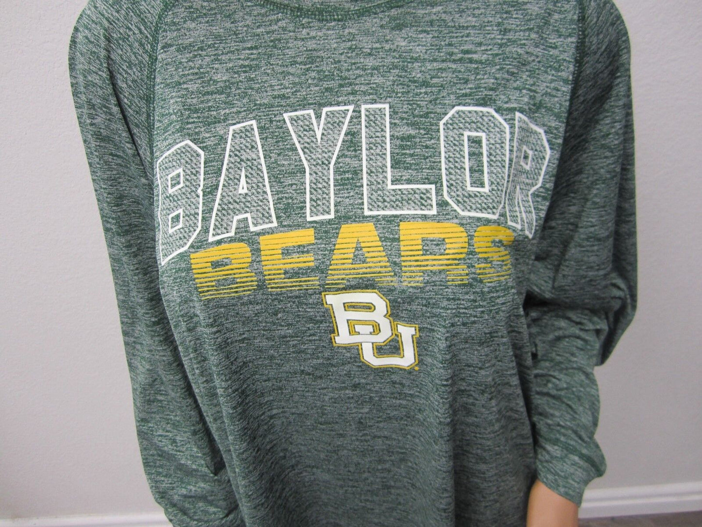 NEW HOLLOWAY NCAA BAYLOR UNIVERSITY LONG SLEEVE PULLOVER SHIRT SZ 2XL