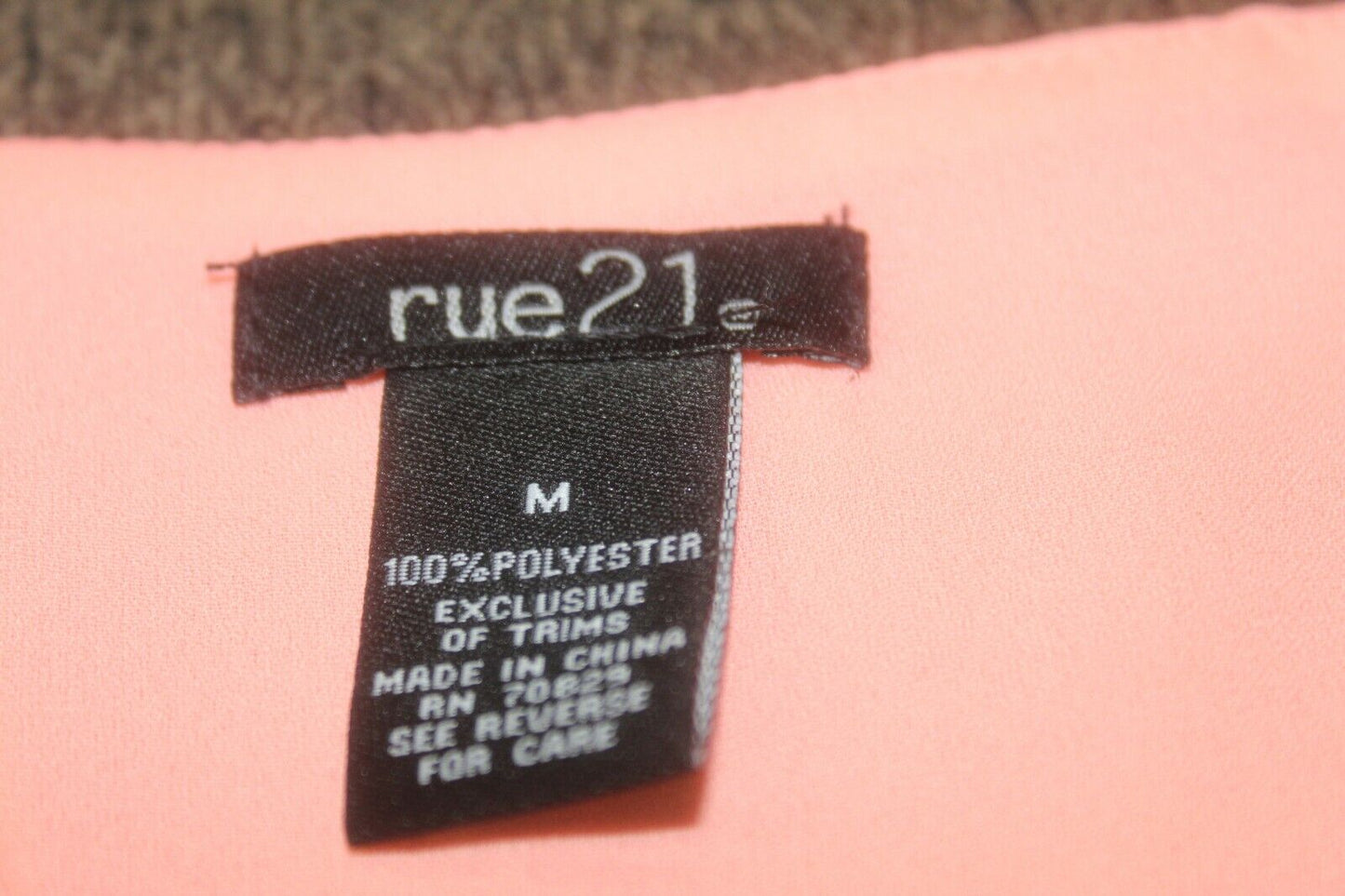 *MINT* Rue21 Women's Sz Med Long Sleeve CoralPullover Sheer Blouse High Low Top