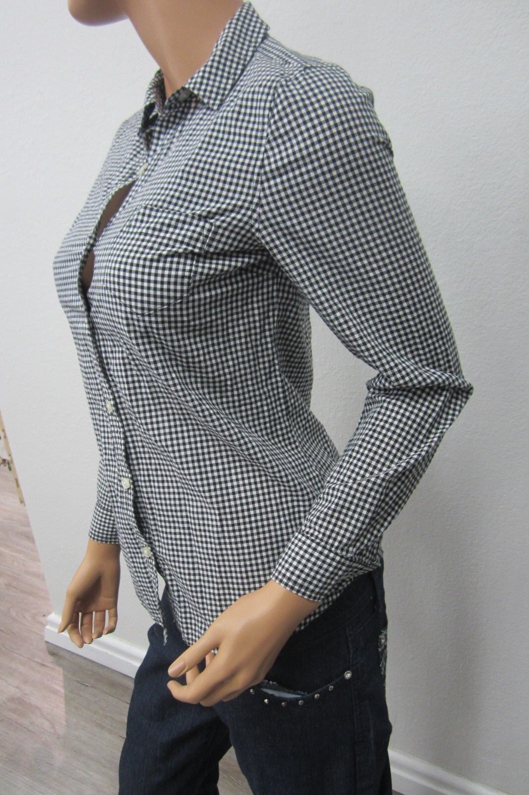 OLD NAVY Ladies Button Down Collar Long Sleeve Shirt Blouse Top XS