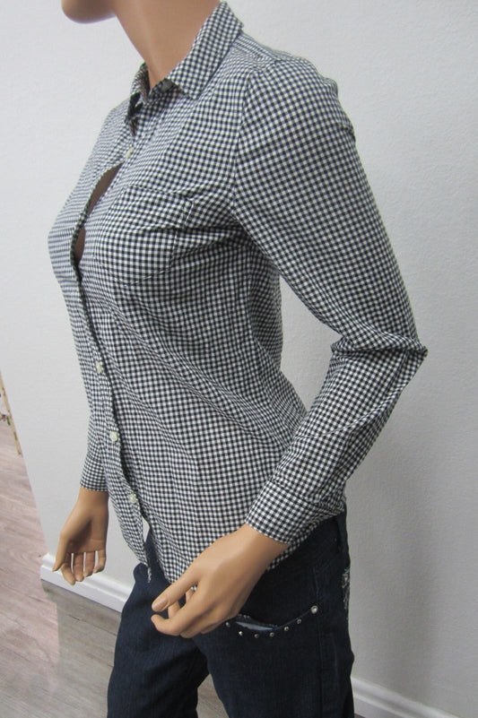 OLD NAVY Ladies Button Down Collar Long Sleeve Shirt Blouse Top XS