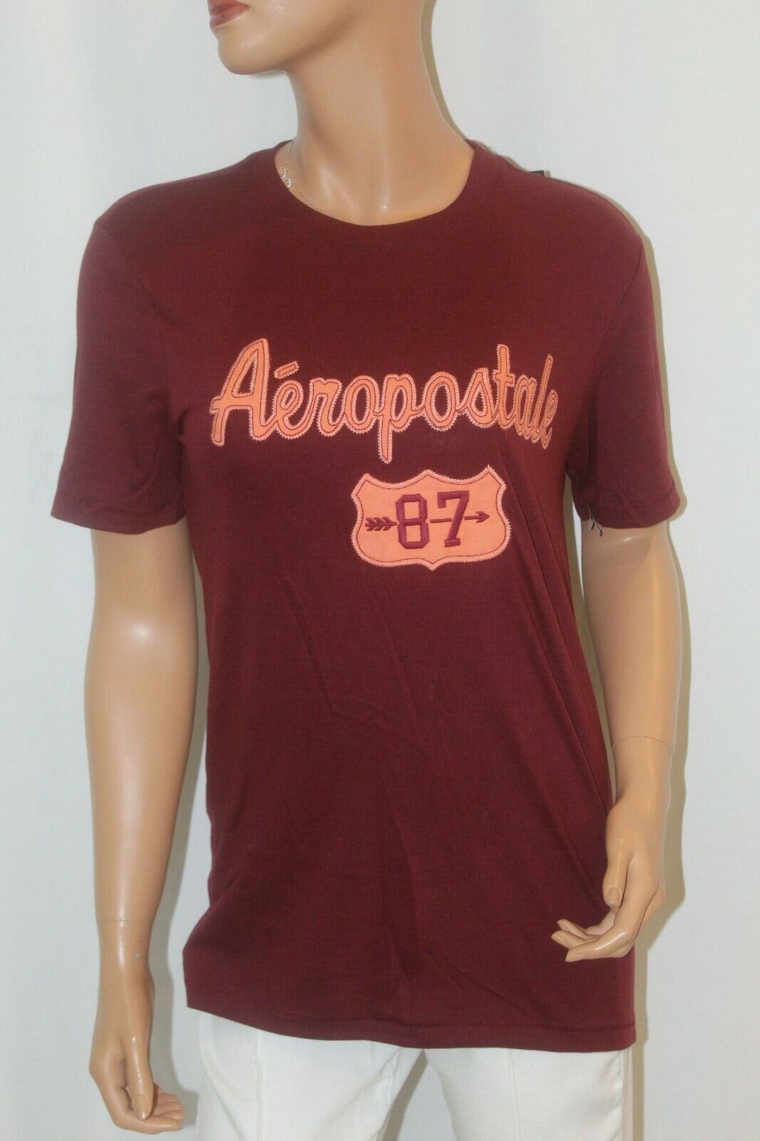 *NWT* Aeropostale Womens T-Shirt Graphic Embroidered Applique Logos Sz Small