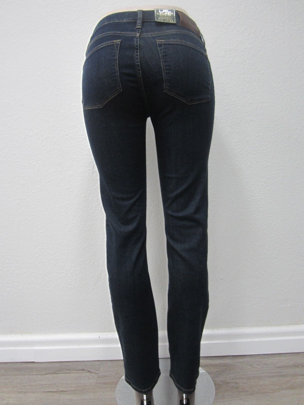 NWT Ralph Lauren Jeans Co Straight Jeans LRL 4P X 32 Petite Classic Straig Dark