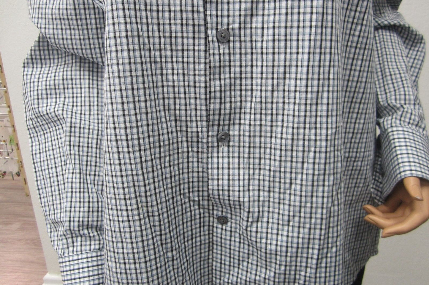 *MINT* Perry Ellis Men's Cotton Long Sleeve Plaid Button-Down Shirt Sz Large