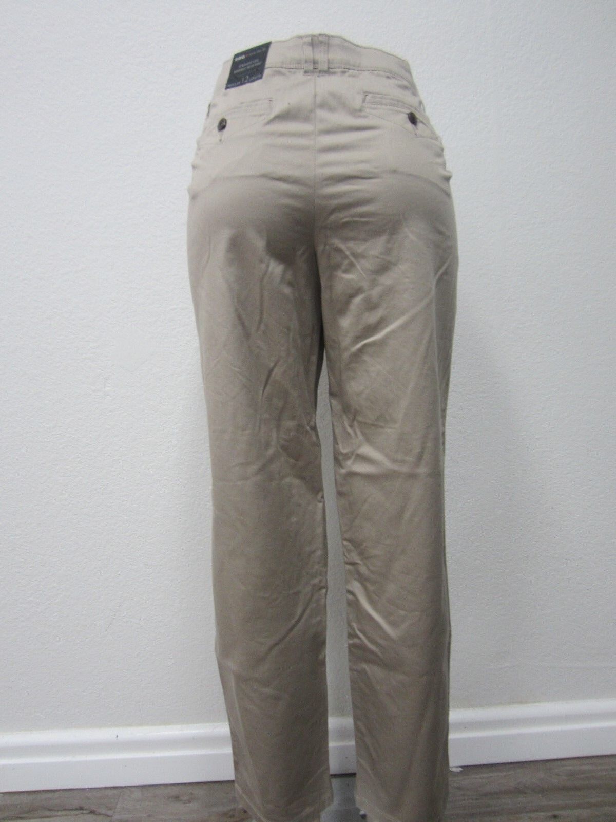 NWT Intro Jonathan Ross Women Khaki Cotton Spandex Stretch Elastic Waist Size 14