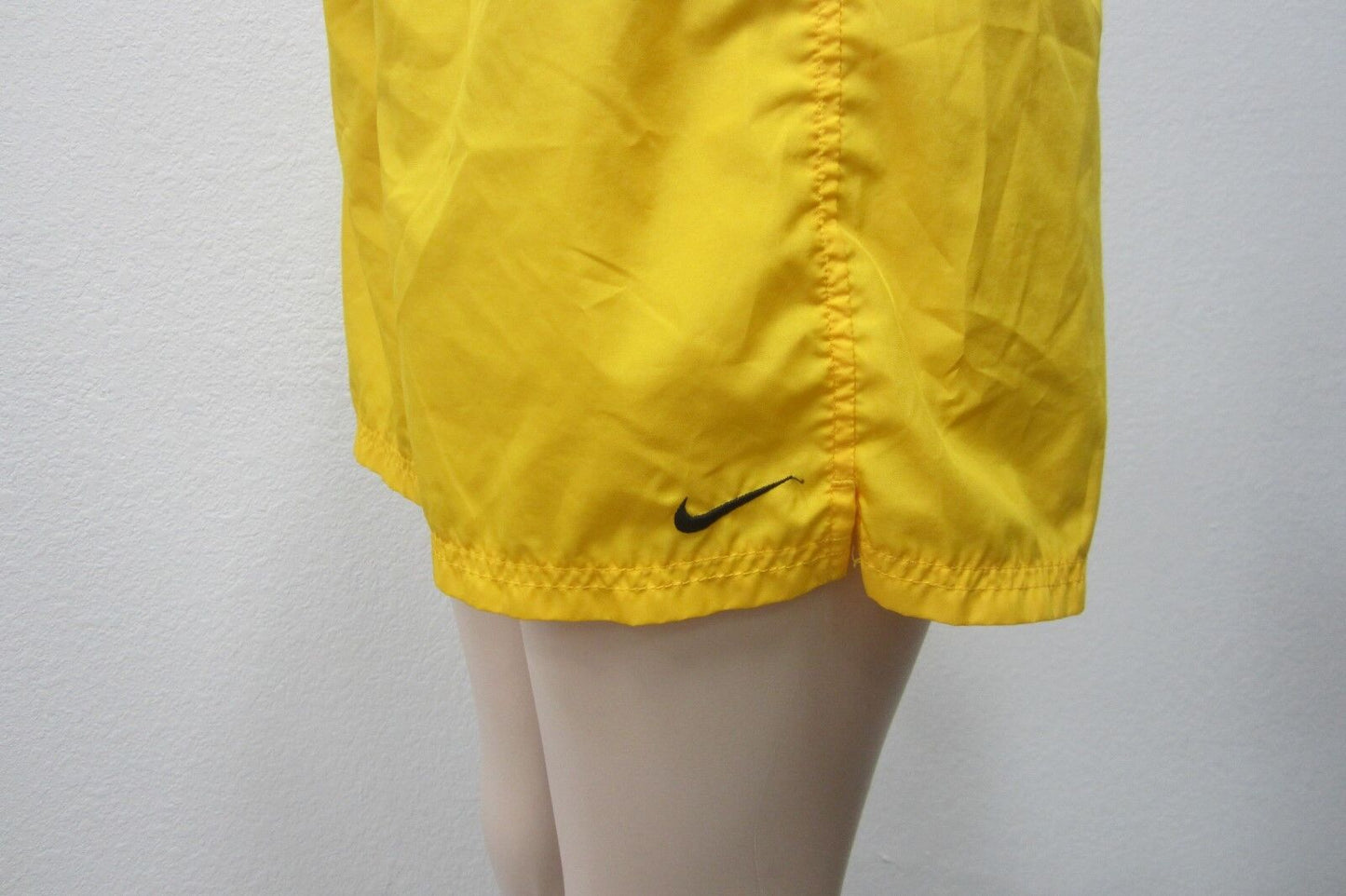 *NWOT* NIKE DRI-FIT Women Running Shorts Lined Gusset Drawstring Yellow Medium