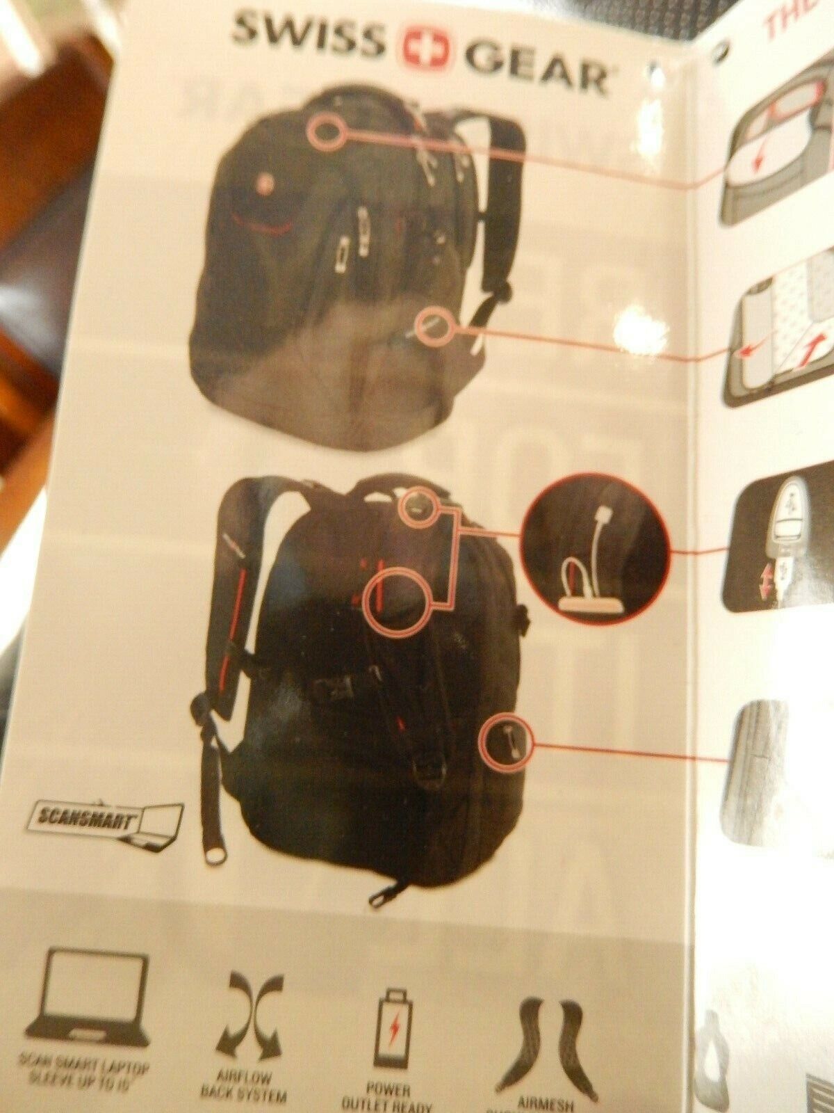*NWT* Swiss Gear ScanSmart Max Laptop Backpack TSA-Friendly USB Power Plug