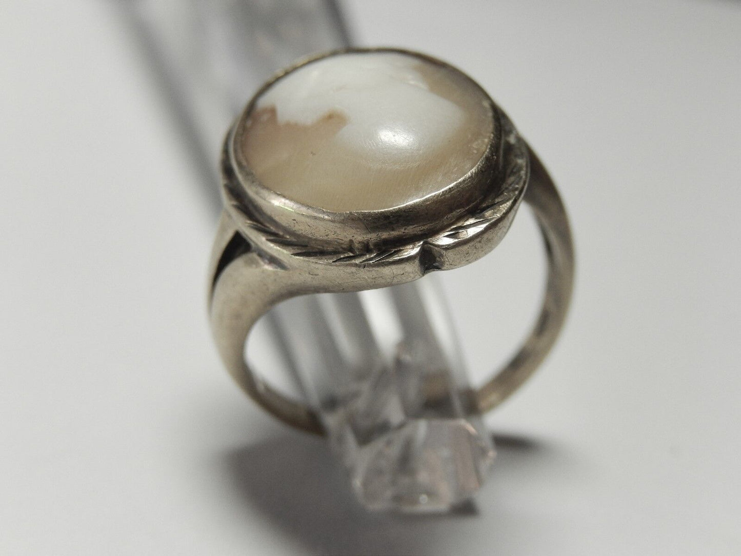 10k Yellow Gold Vintage Bezel Set Cameo Ring Circa 1930  Size 7.25