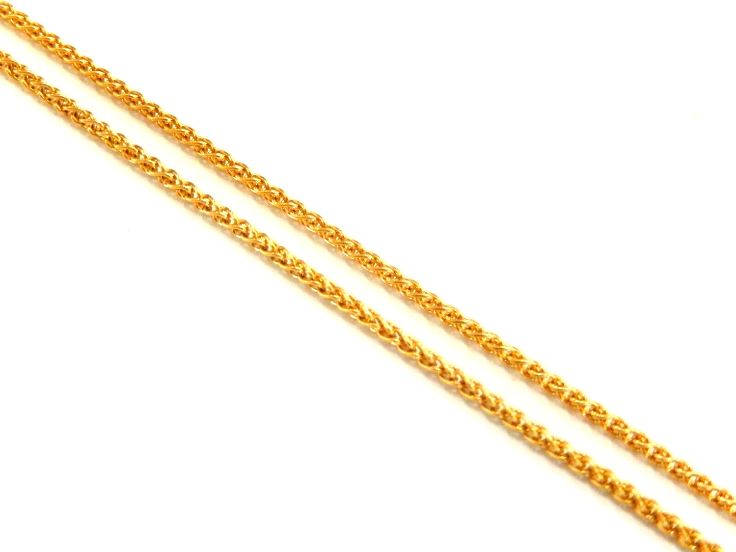 14K Yellow Gold 1.5mm- Italian Rope Chain Pendant Necklace 24" Length 5.2gms