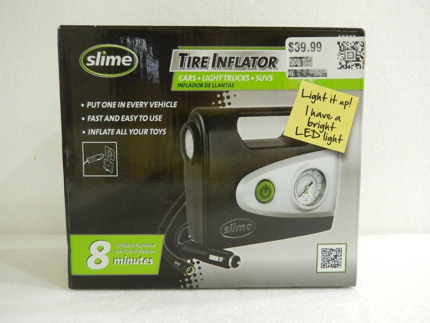 *NIB*  Slime 40032 Tire Inflators 12-Volt Inflator with Gauge